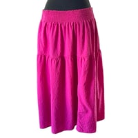 Image 2 of Pink Tiered Boho Maxi Skirt- Size M