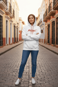 Image 2 of FlossdVip Apparel White / Red Hoodie 
