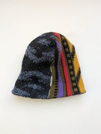 Image 2 of Upcycled Reversible Beanie Olive Coogi x Dark Purple Cashmere