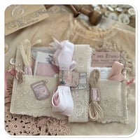 Image 2 of Handmade vintage style quilted tattered sewing book