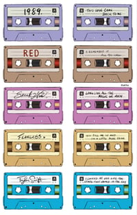 Image 3 of Taylor Swift Cassette Tape Keychains