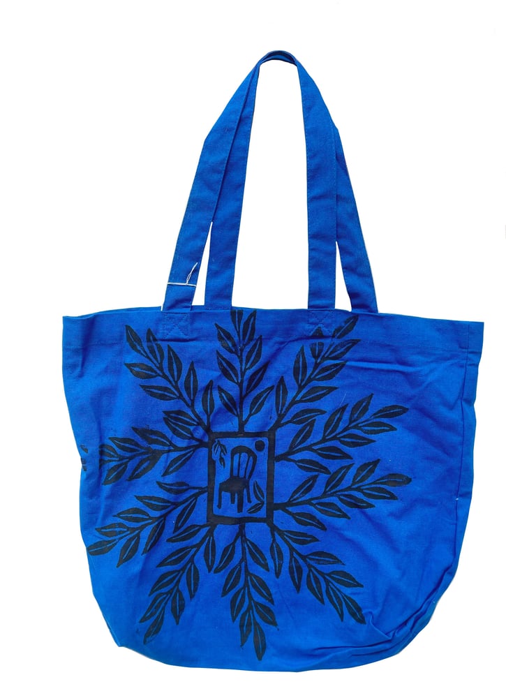 Image of Blue Plants and Chair Tote
