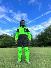 Image 1 of Neon Green/Black Unisex Cave Suit