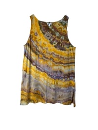 Image 4 of ♻️ UPCYCLED XL Tall J. Jill 100% Cotton Tunic Tank/ Dress in Honey Agate Ice Dye