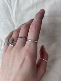 Image 2 of Sterling Silver Hammered Stacking Ring