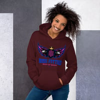 Image 4 of BOSSFITTED Neon Pink and Blue Logo Unisex Hoodie