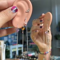 Image 3 of Gemstones thread earring