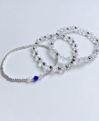 Sterling silver birthstone bracelet