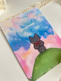 Image 3 of ‘You Are Enough’ Cat Art Print
