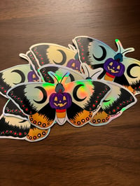 Spooky Hologrpahic Moth Sticker