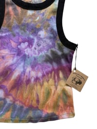 Image 4 of S Ladies Fitted Knit Contrast Tank in Spiral  Ice Dye