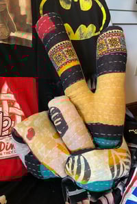 Upcycled “Peace Sign Fingers”  decorative pillow