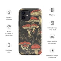 Image 10 of Dark Cottagecore Goth Inspired Vibrant Mushroom Tough Case for iPhone®