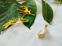 Image 5 of Taupe Boho Chic Gift Box. Gift Set For Bohemian Lady. Linen Scarf Crystal Necklace