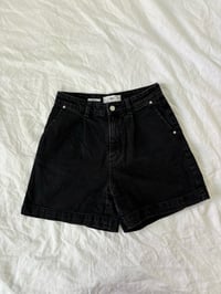 Image 1 of Mango black mom shorts // 36