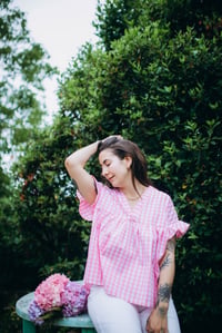 Image 6 of Blouse Roma [Vichy rose]