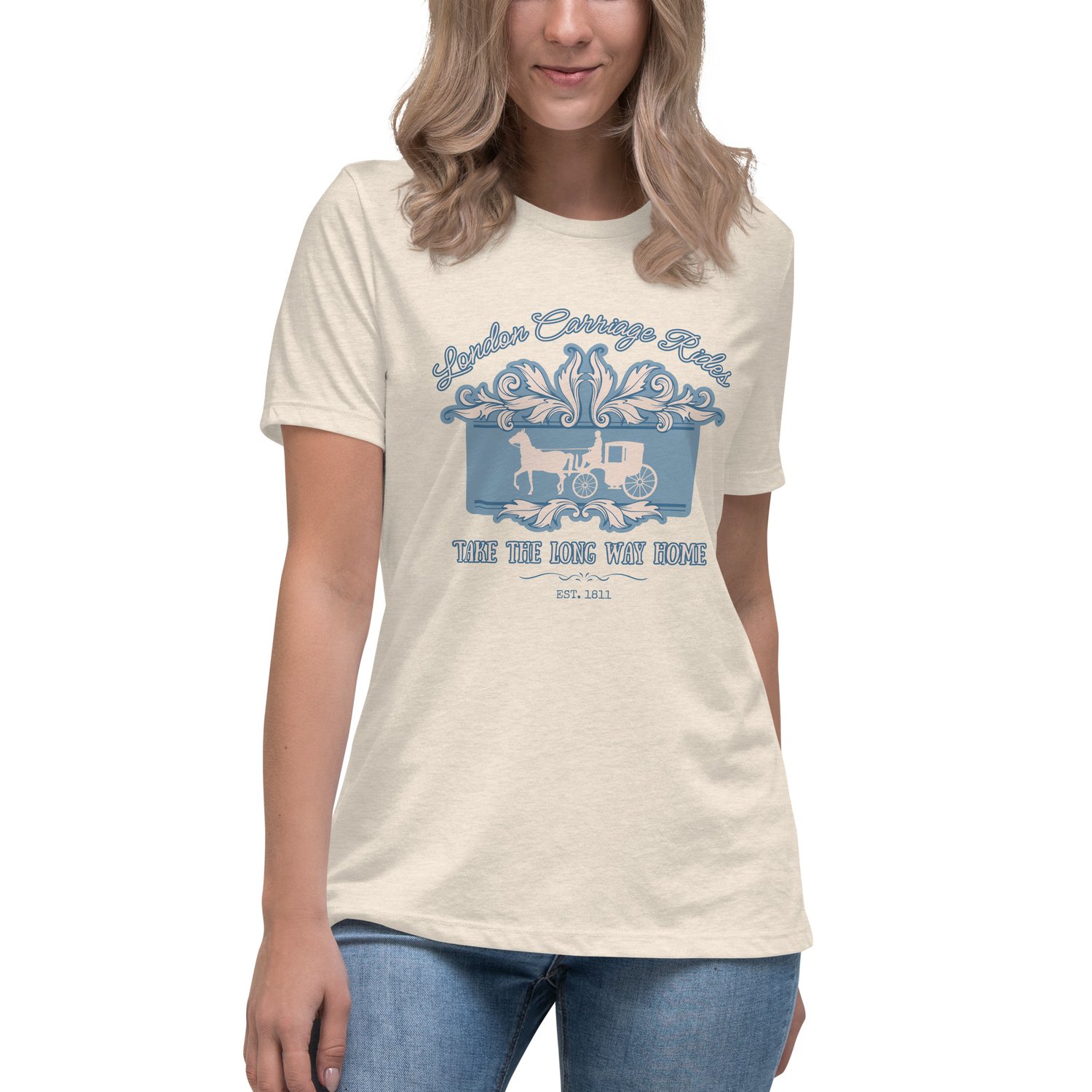 Image of Women's Relaxed T-Shirt Carriage rides Bridgerton inspired