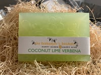 Image 1 of Coconut Lime Verbena Honeybee Glycerin Body Bar