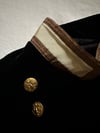 antique silk velvet military cut jacket