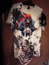 Image 1 of Bleached Skeleton Motorcycle Tee