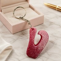Image 7 of Resin Letter Keychain • Personalized Initial Charm in Multiple Colors