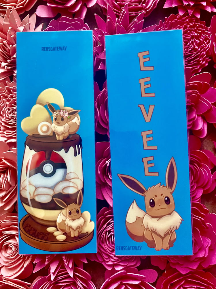 Image of Eevee and friends book mark 