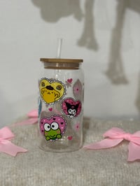 Image 3 of Cat And Friends Glass Cup