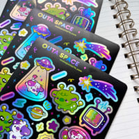 Image 4 of UFO | Outa Space Holographic Sticker Sheet| Halloween Edition