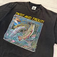 Image 2 of Vintage Ray Troll Twist and Trout Tee - XL