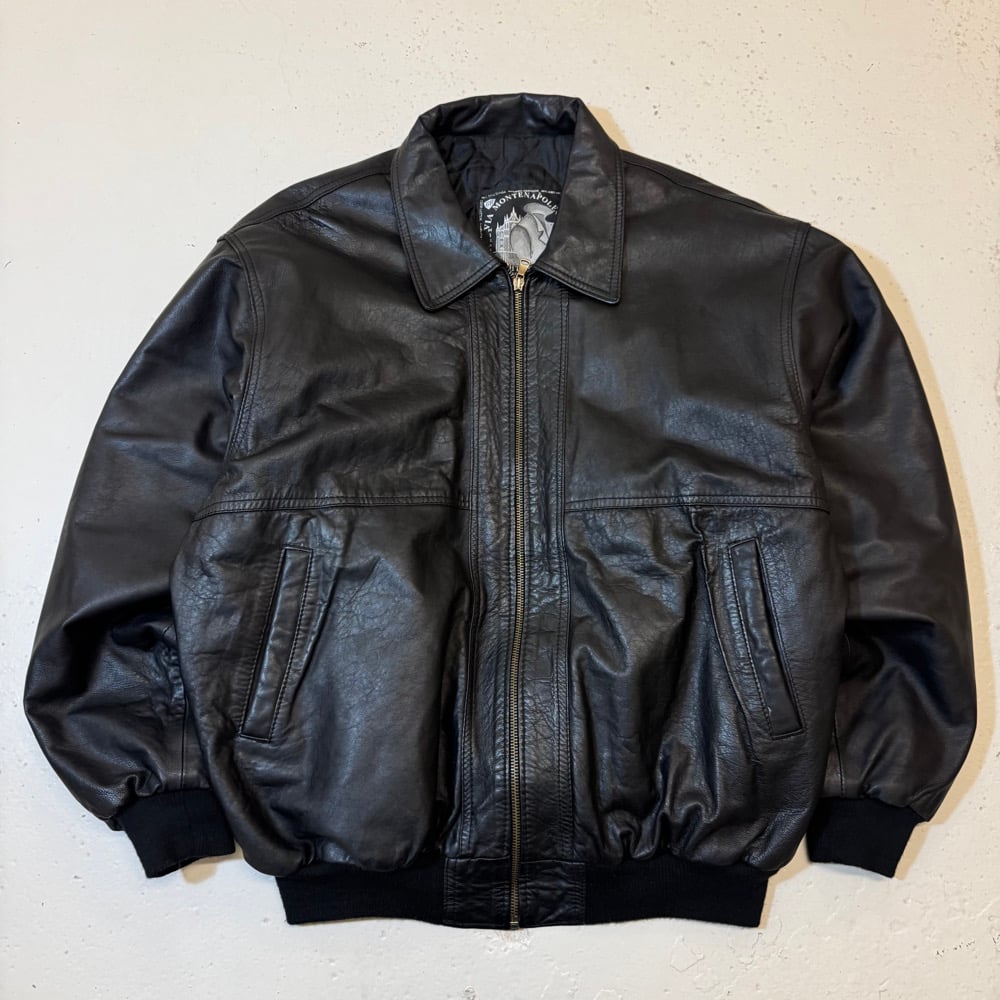 Image of 1990s Cropped Leather Jacket, Size Large