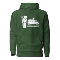 Image 4 of I rescue animals Girl with shoulder flag Unisex Hoodie