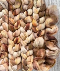 Image 1 of Morning Light, on Silky Snuggle: 80% USA Rambouillet, 20% Silk