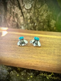 Image 2 of Kingman & White Buffalo Cluster earrings