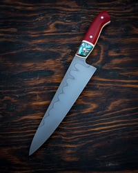 Image 2 of 8” Gyuto - Abalone/Maroon G10