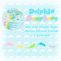 Image 1 of Dolphin Symphony Glitter Washi Tape