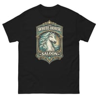 Image 2 of White Horse Saloon Unisex T-Shirt | Western Vintage Horse Lover Bar Tee