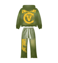 Image 2 of OLIVE SUN-DRIED ART FEIN SWEATSUIT 