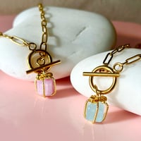 Image 7 of Little Quartz Present on a Paperclip chain