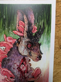 Image 3 of A5 Fungi Hare Giclée print 