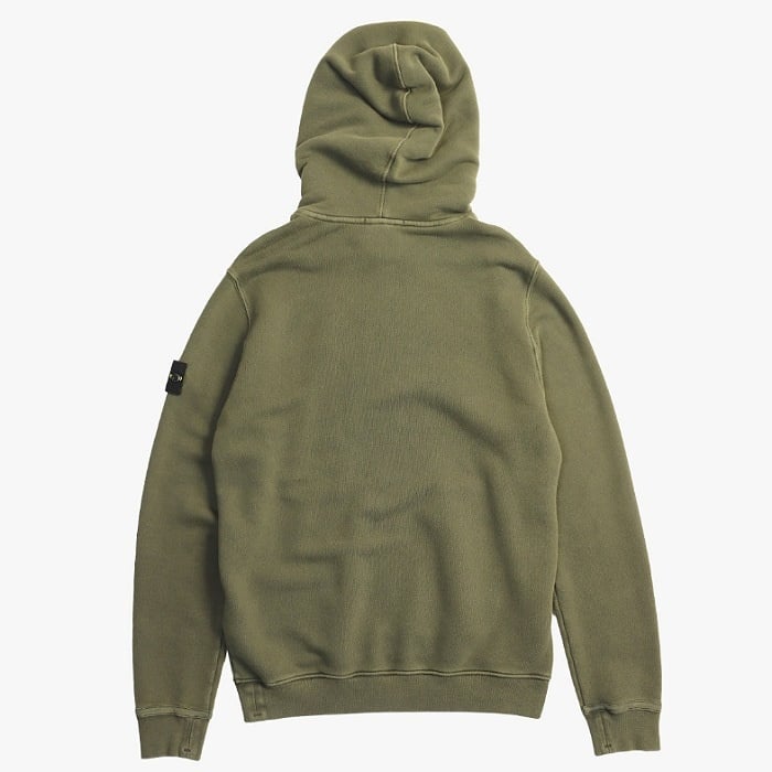 Image of STONE ISLAND 61041 ORGANIC COTTON DIAGONAL FLEECE 'OLD' EFFECT 