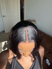 Image 4 of 12 inch GLUELESS 5x7 HD LACE CLOSURE WIG (NEW 3d DOME CAP)