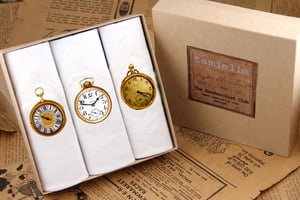 Image of Box of III Men's Hankies: Pocket Watches