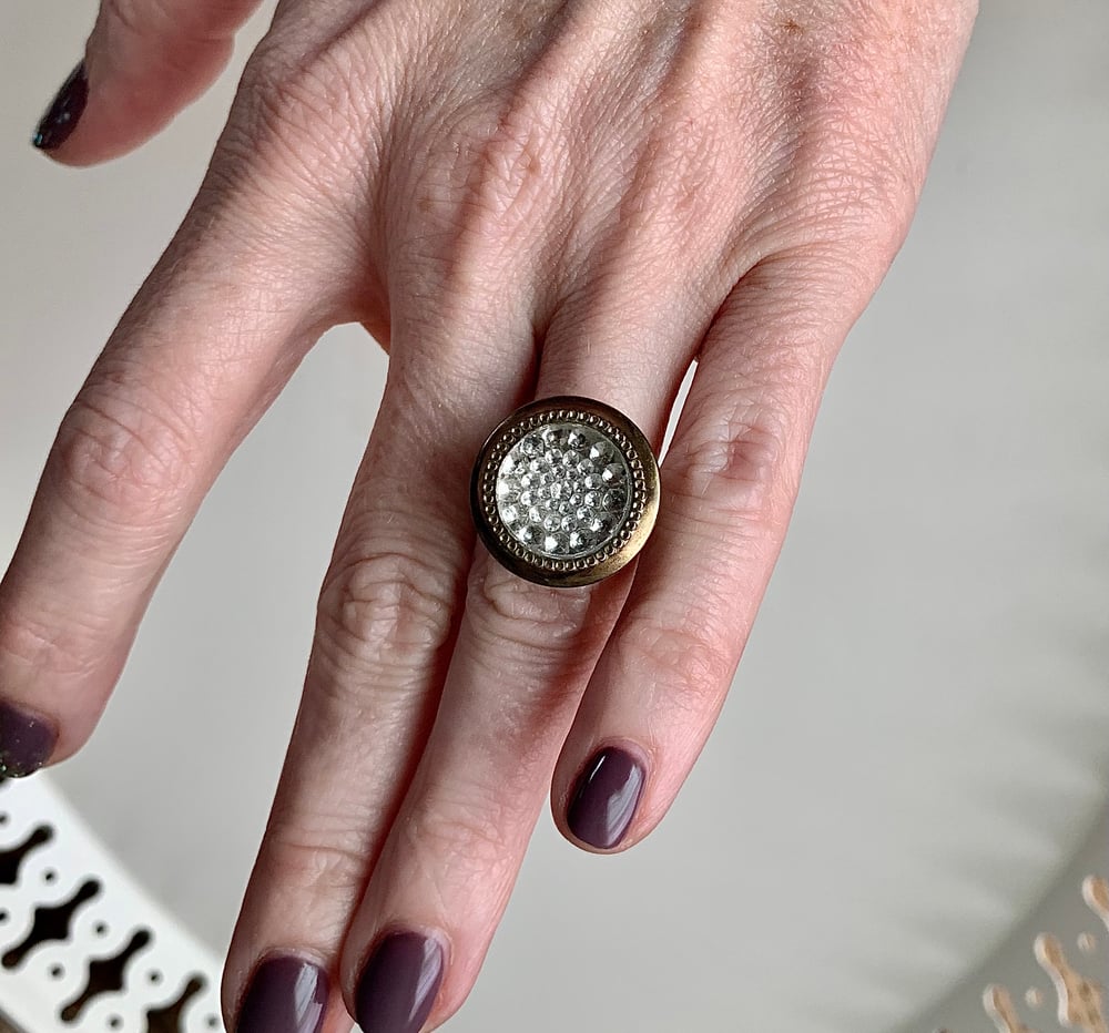 Image of "Introspective" Statement Button Ring