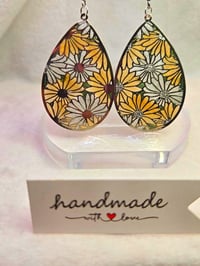 Image 3 of Handcrafted Resin Daisy Earring 