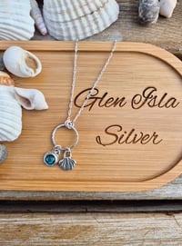 Image 5 of Blue Abalone and Shell Charm Necklace 