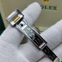 Image 7 of Rolex Style - Black on Gold w/ Gold+Silver Band (DateJust)