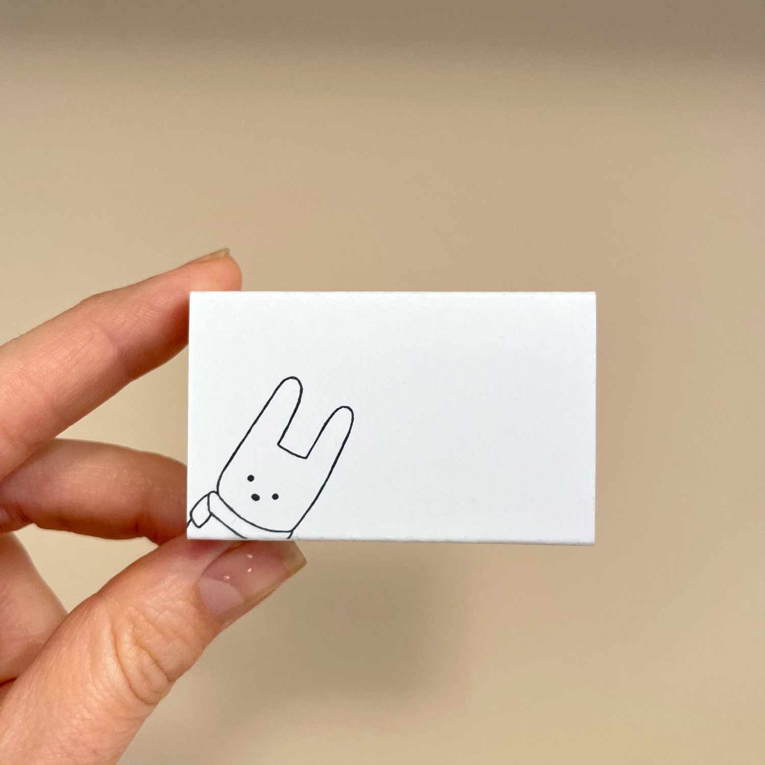 Image of Little Dorimu hand-sculpted Bunny in a match box
