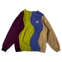 Image 2 of (L-XL ) Nike Crewneck Colorblock Wave "TK" 622