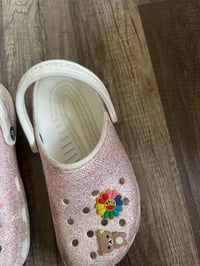 Image 2 of Glitter crocs with charms 