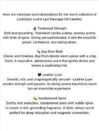 Image 4 of Massage Oil Scented Candles Mens Collection 4oz